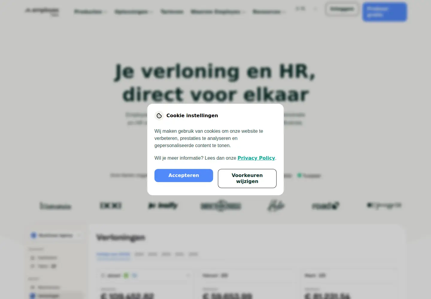 Screenshot of employes.nl
