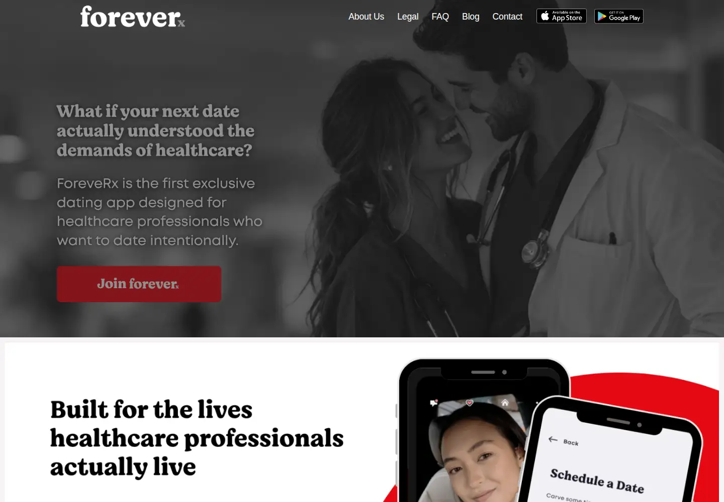 Captured homepage of foreverxapp.com in the current scan