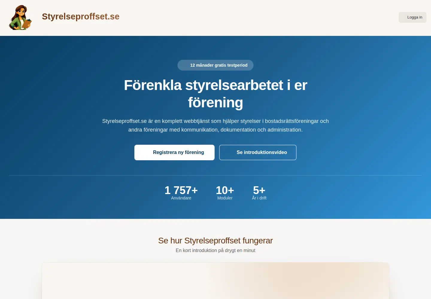 Screenshot of styrelseproffset.se