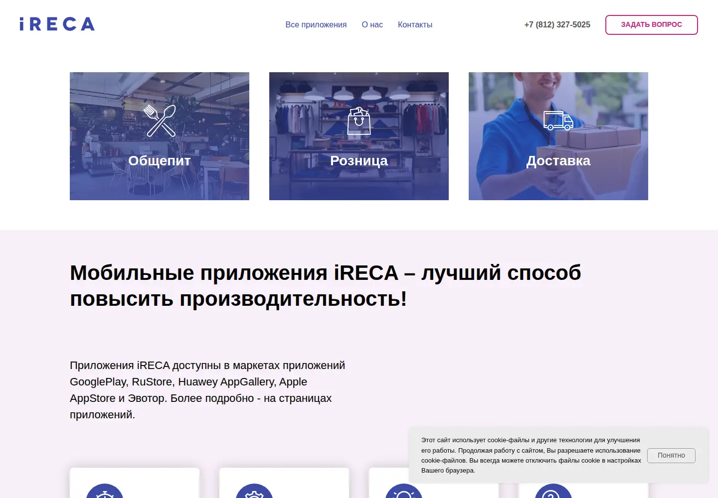 Screenshot of ireca.ru