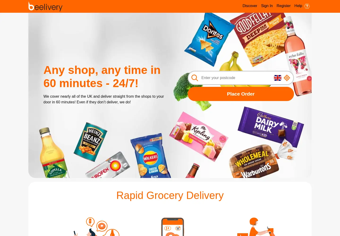 Screenshot of beelivery.com