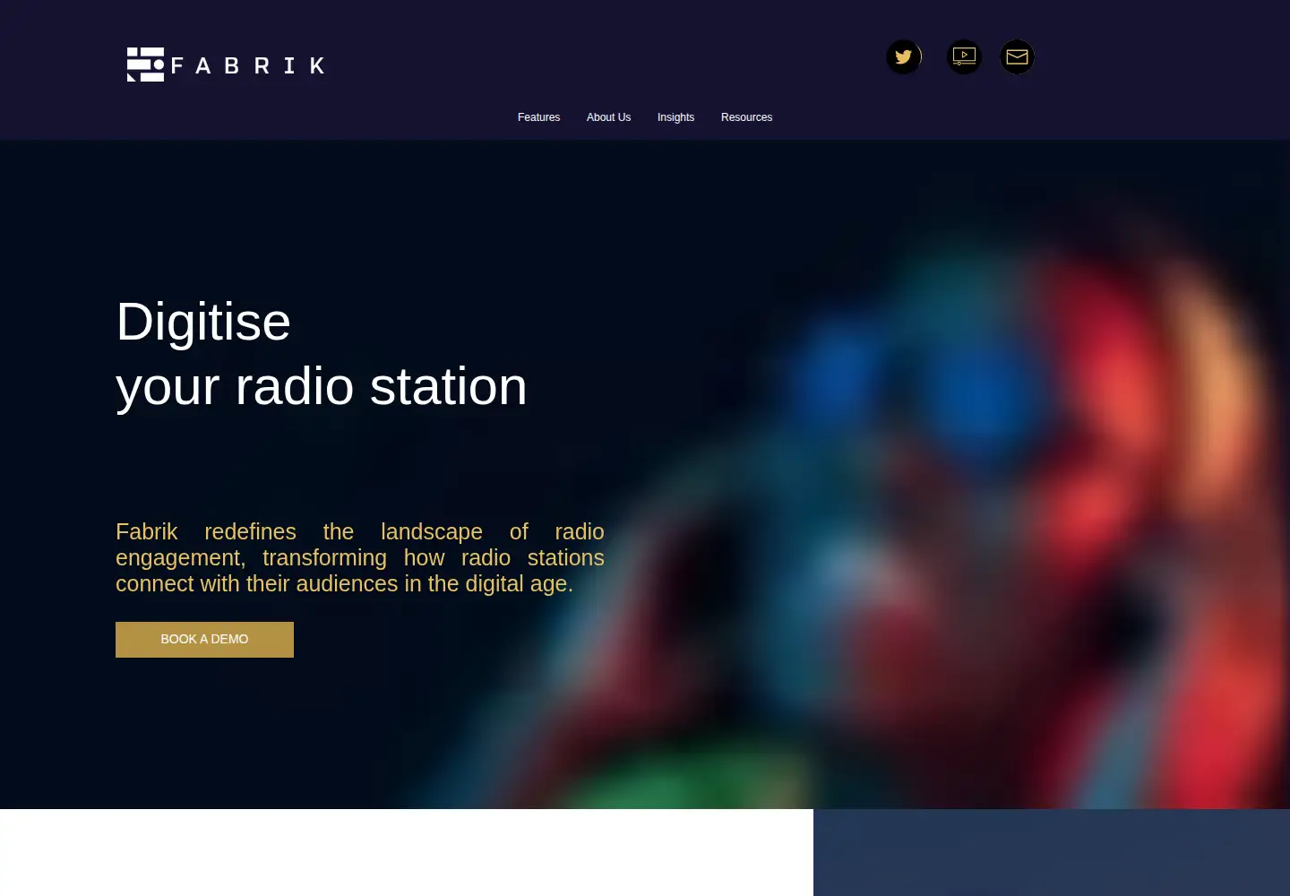 Captured homepage of fabrik.fm in the current scan