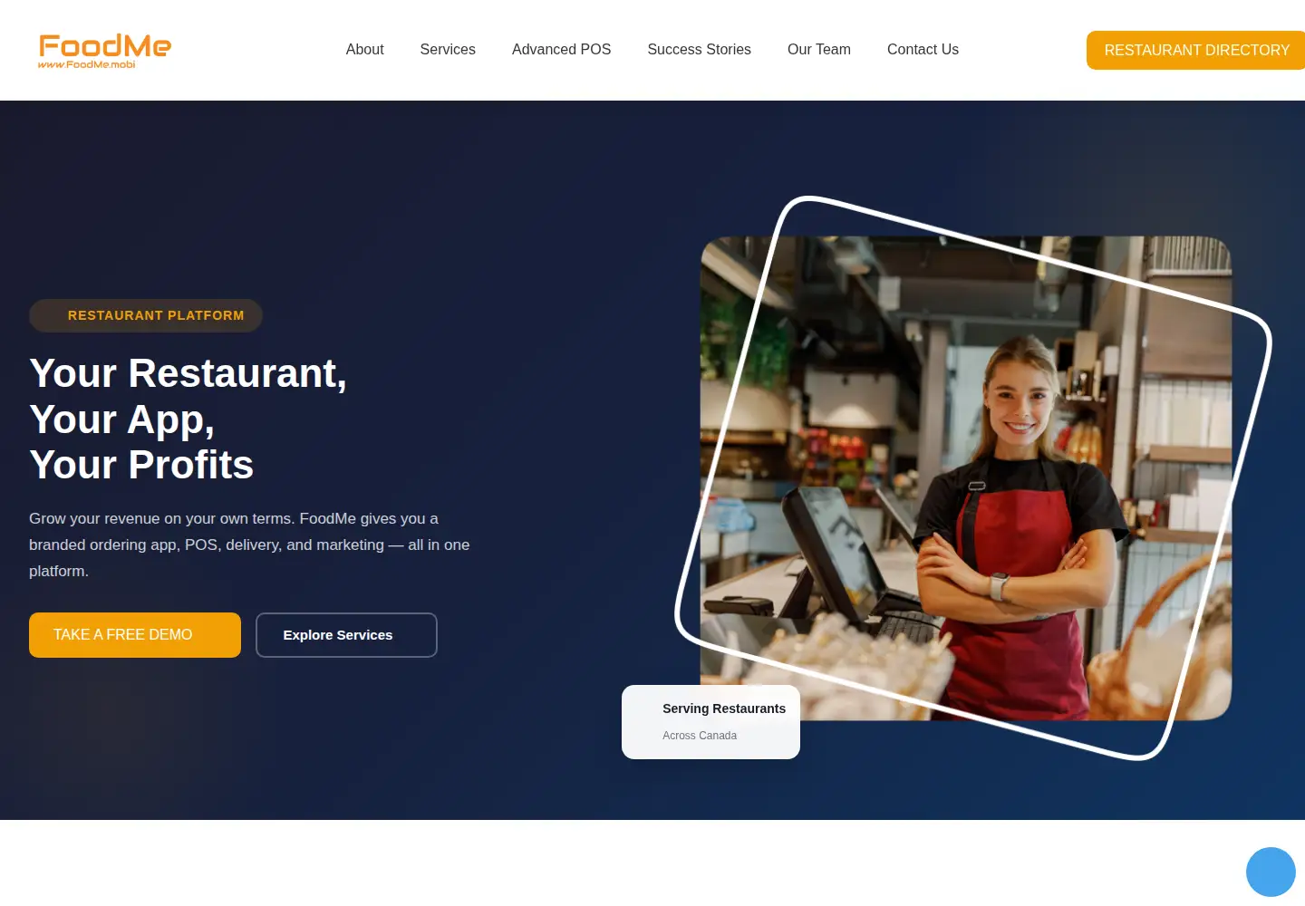 Screenshot of foodme.mobi