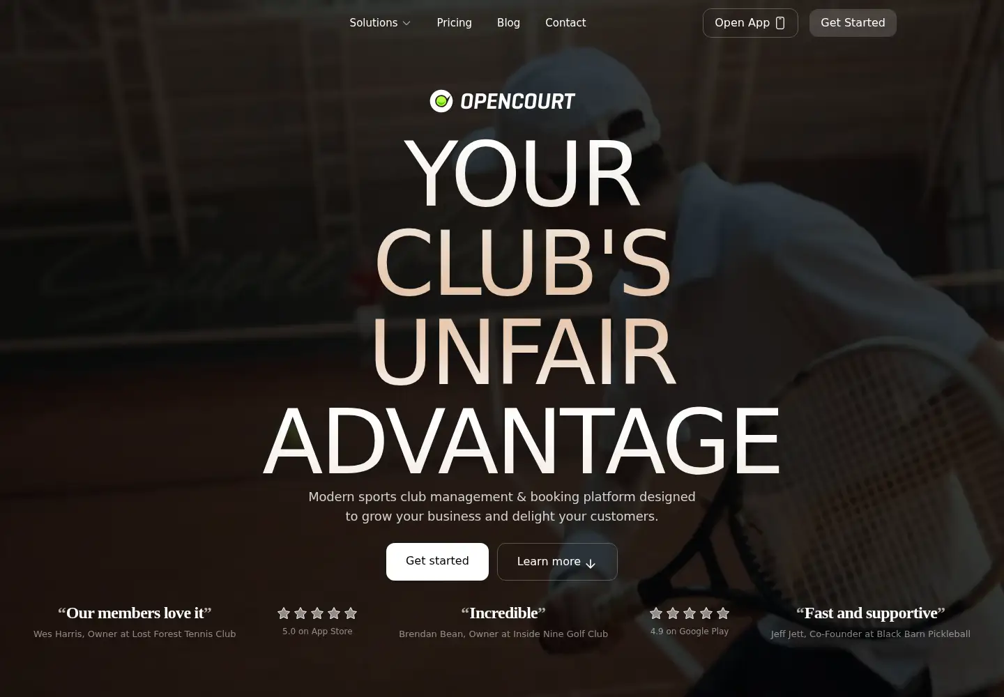 Screenshot of getopencourt.com