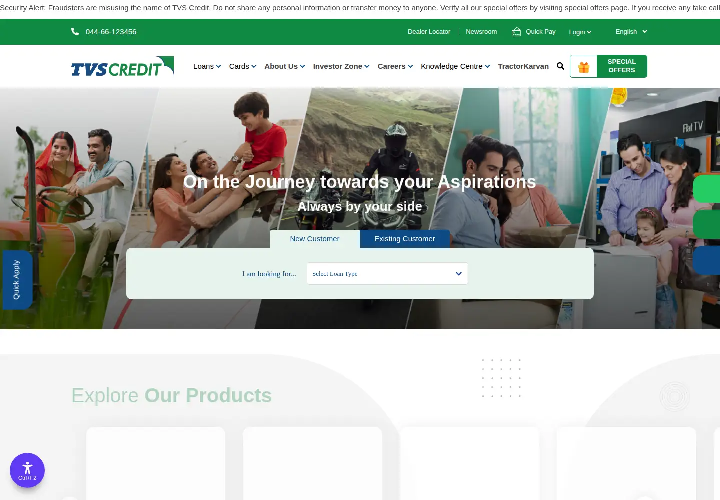 Screenshot of tvscredit.com