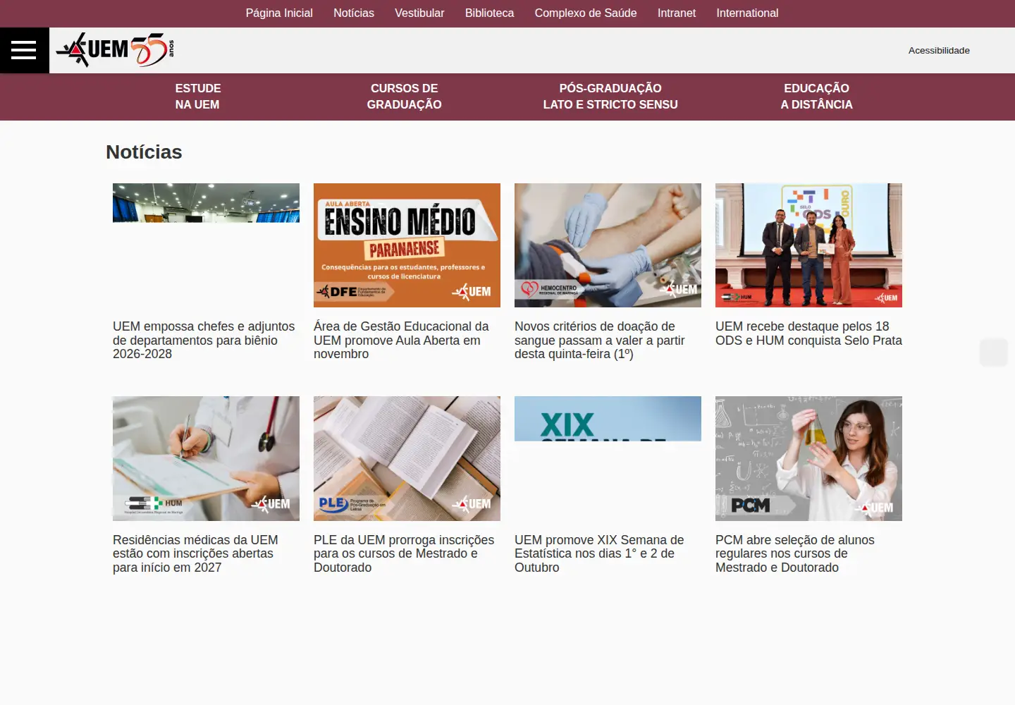 Screenshot of uem.br