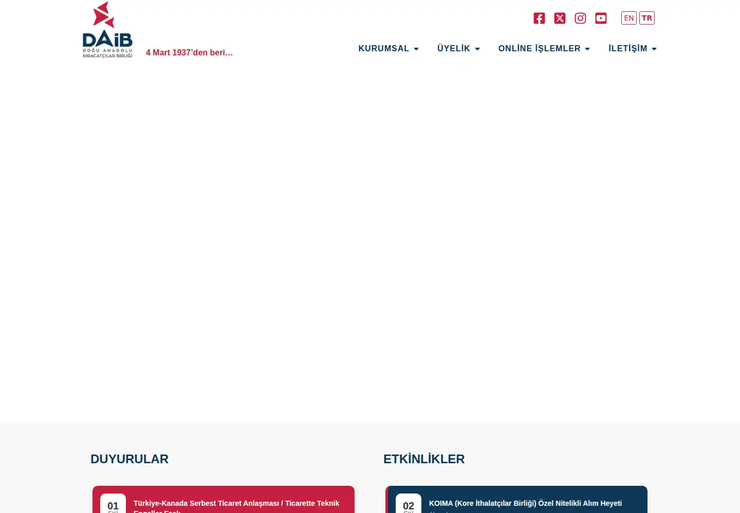 Screenshot of daib.org.tr