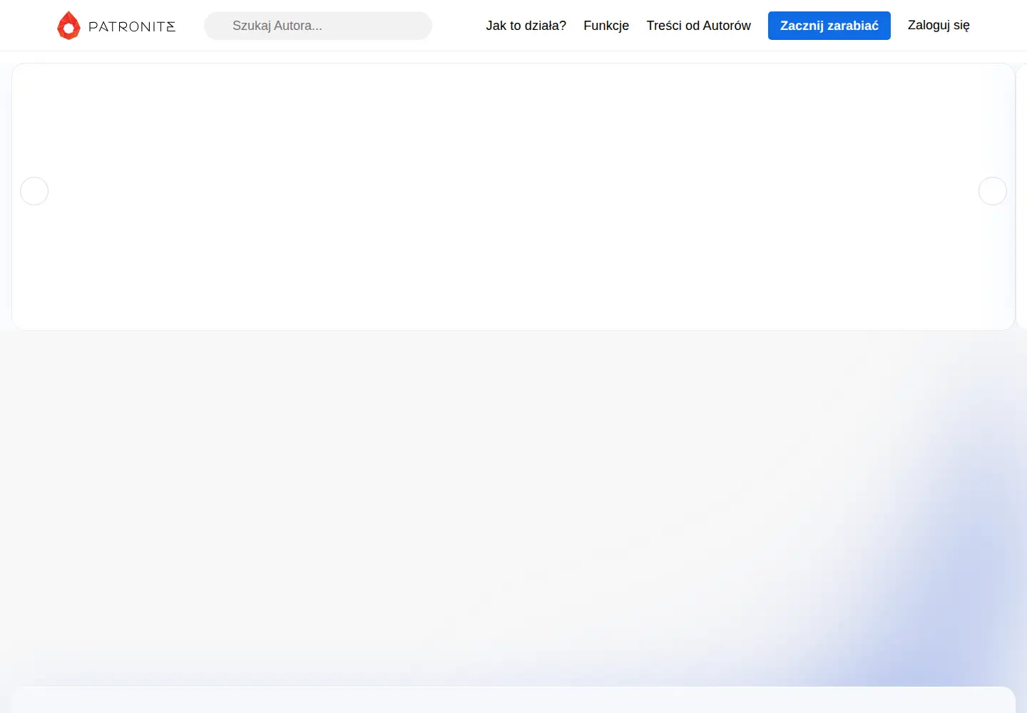 Screenshot of patronite.pl