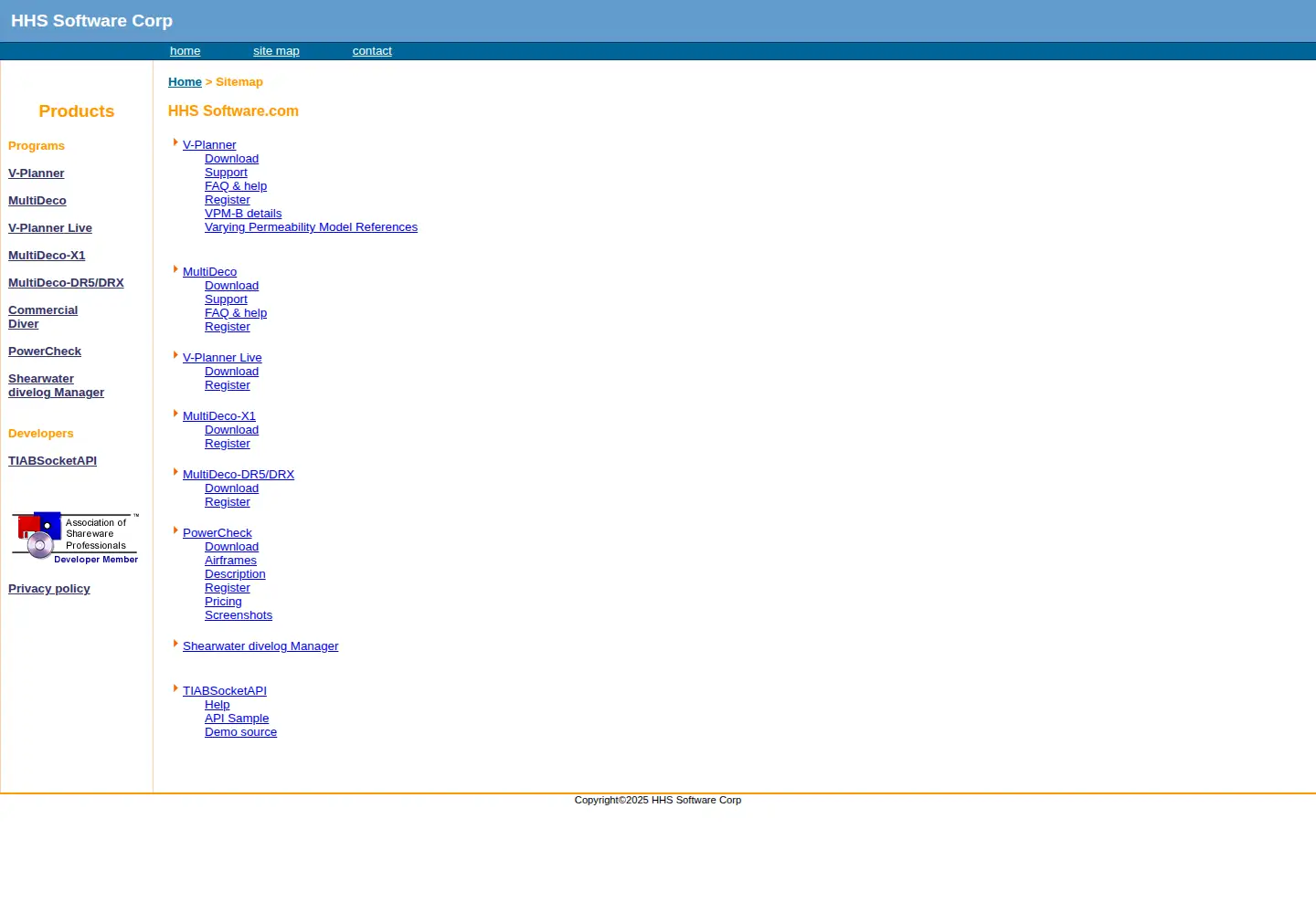 Screenshot of hhssoftware.com