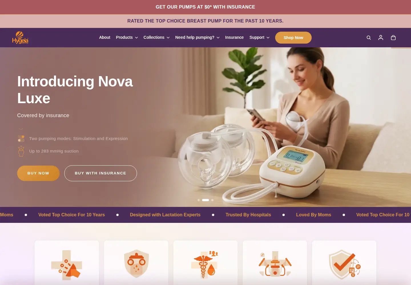 Screenshot of hygeiahealth.com