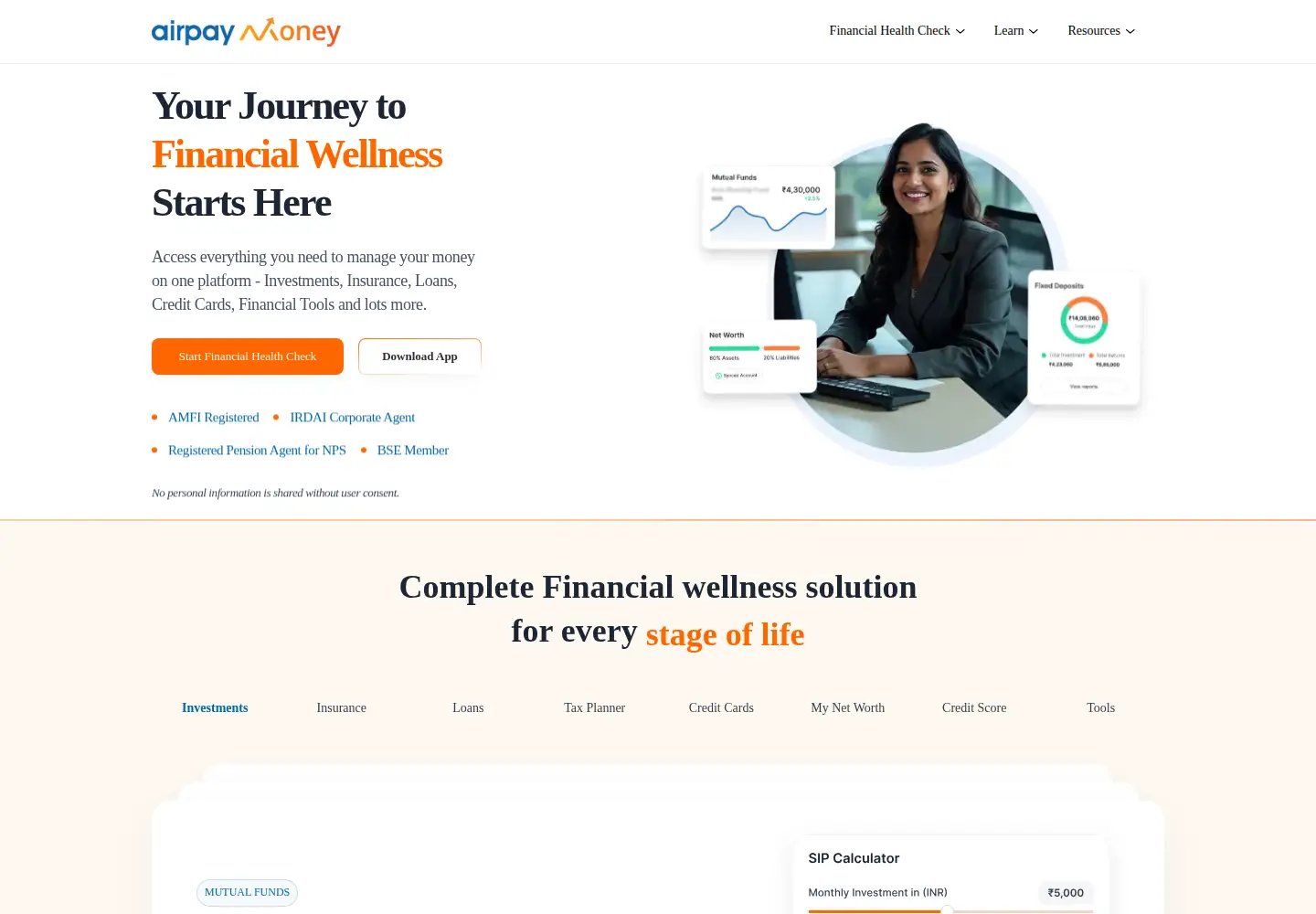 Captured homepage of airpay.money in the current scan