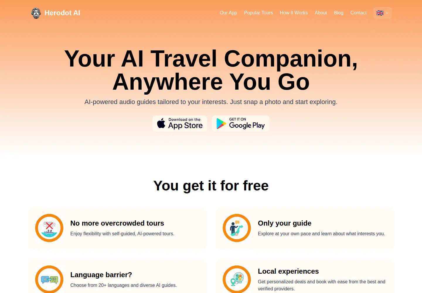 Captured homepage of herodot.ai in the current scan