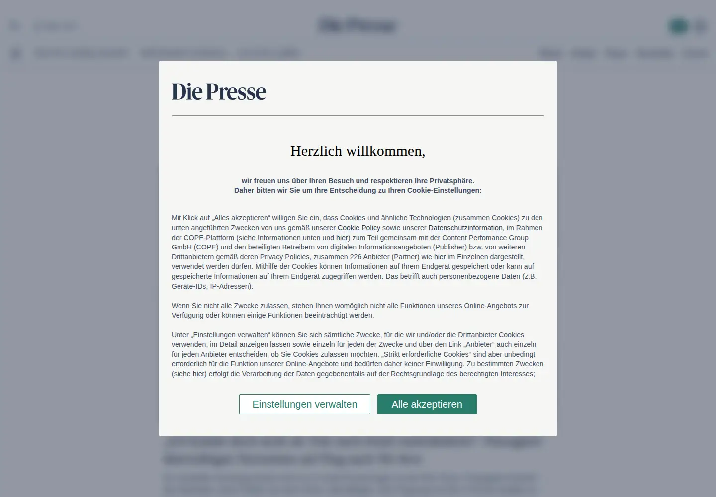 Screenshot of diepresse.com
