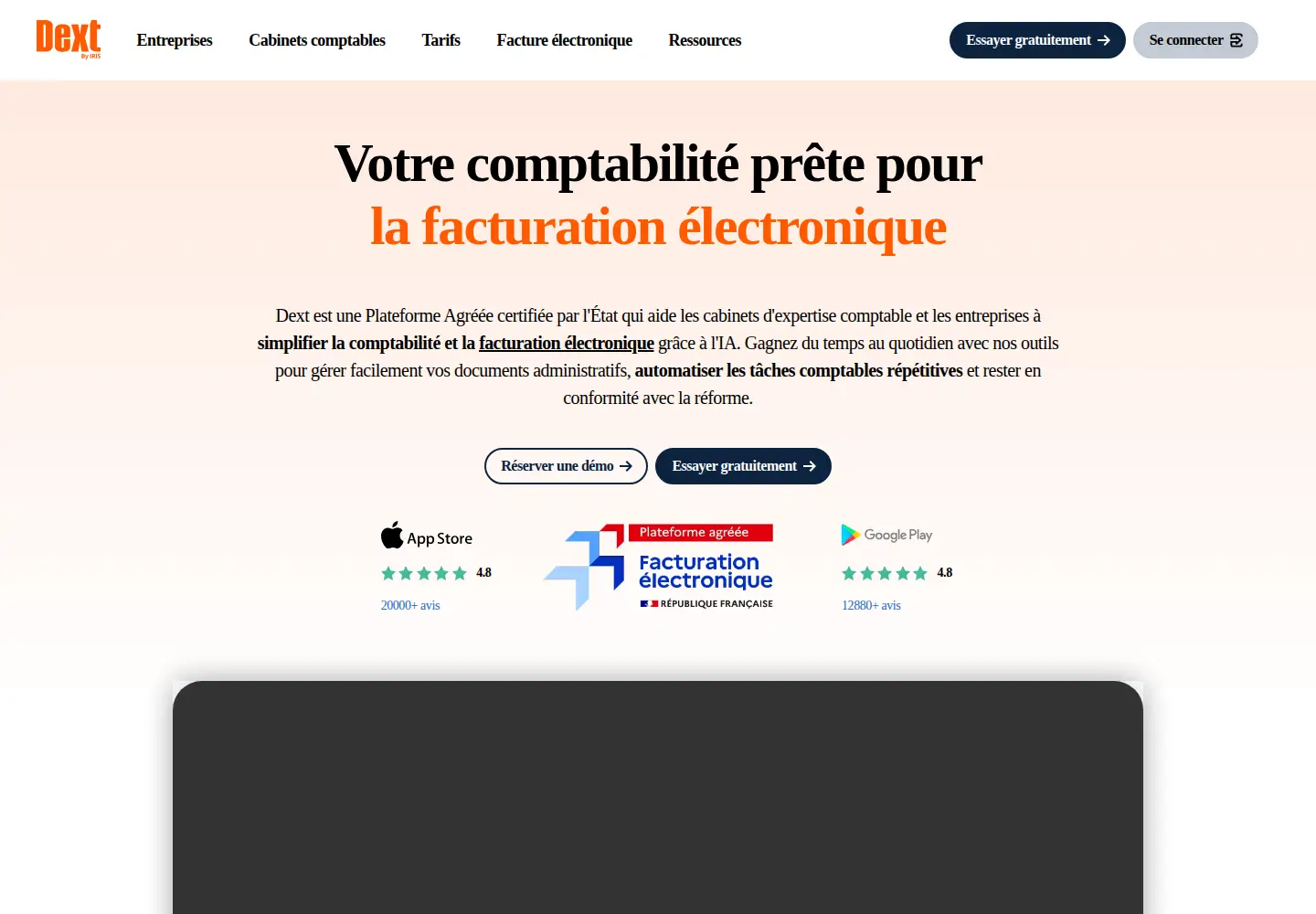 Screenshot of dext.com