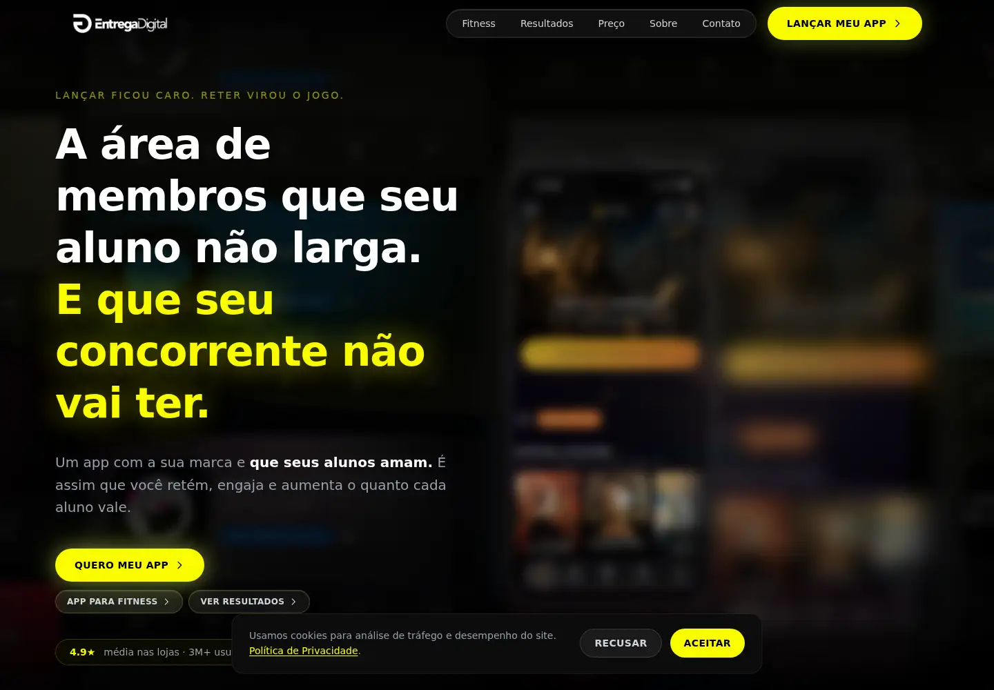 Captured homepage of entregadigital.app.br in the current scan