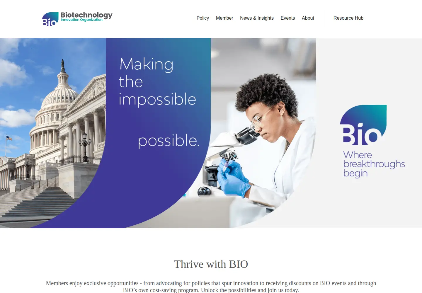Screenshot of bio.org