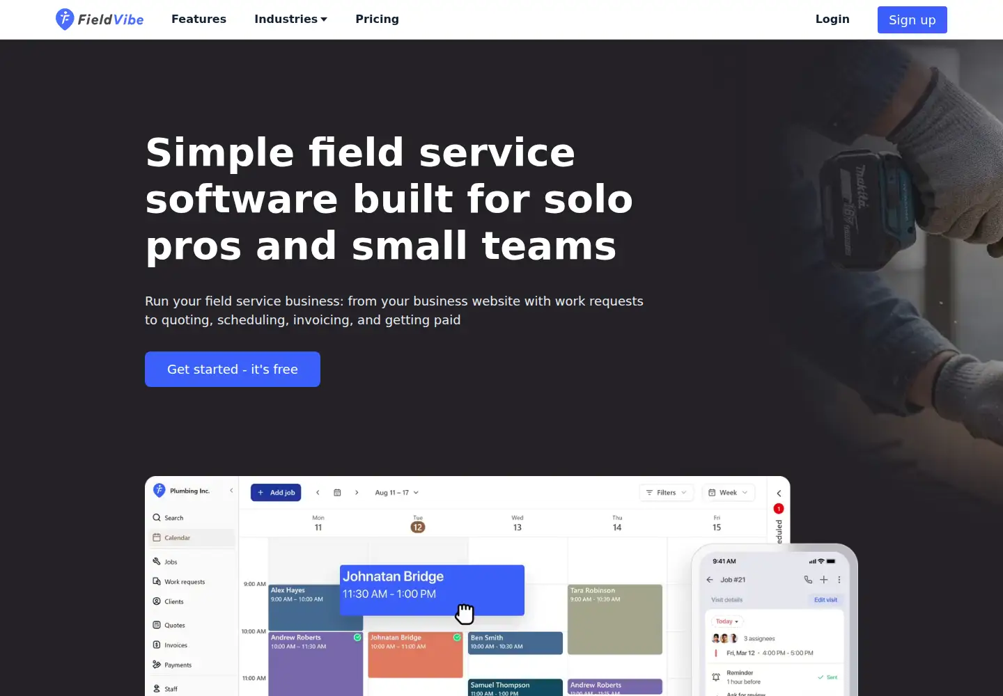 Screenshot of fieldvibe.com