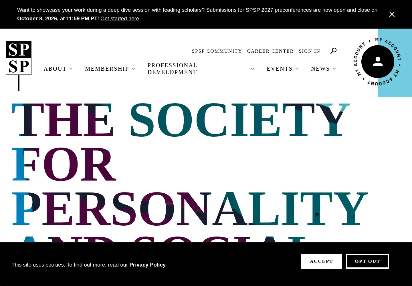 Screenshot of spsp.org