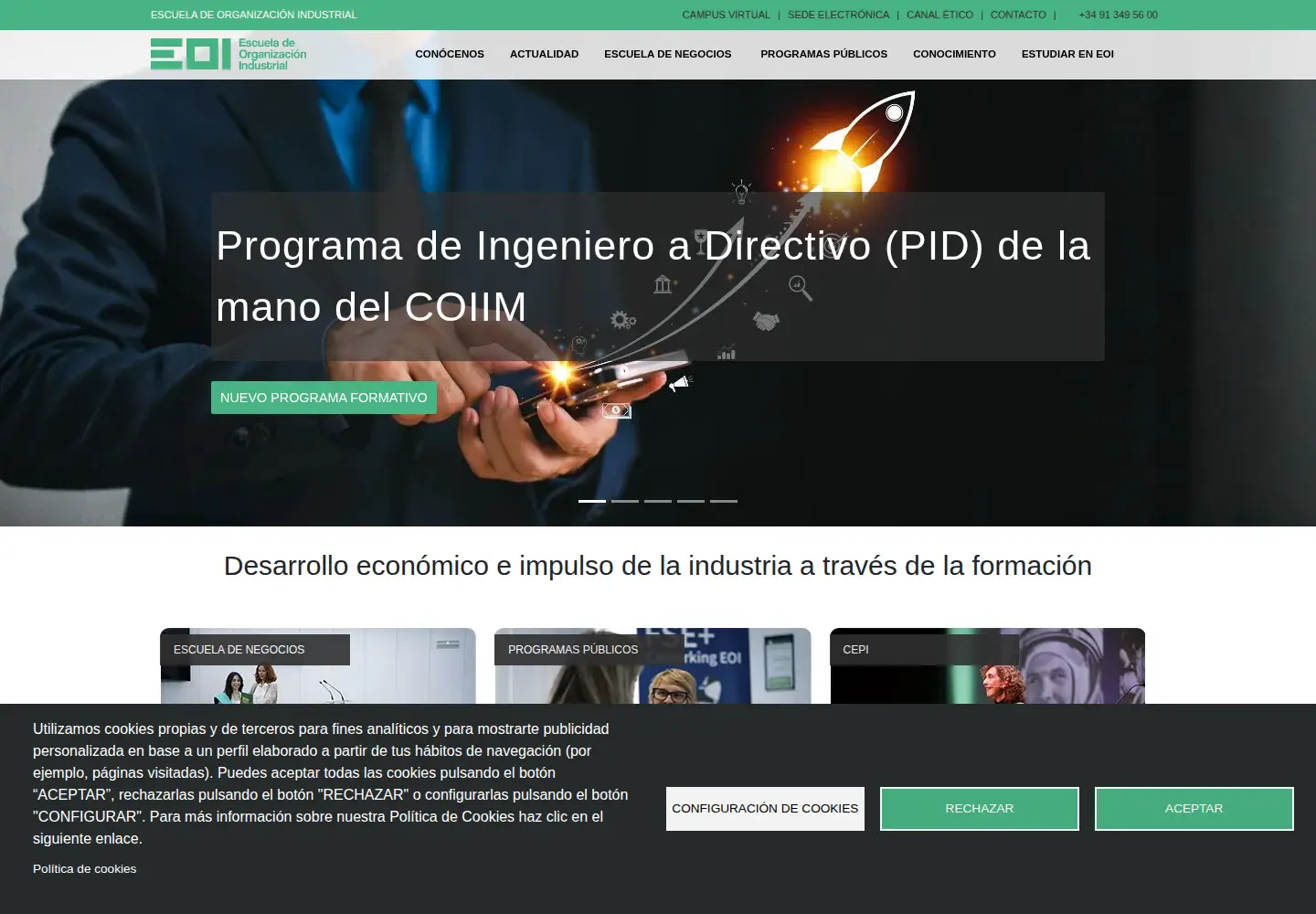 Screenshot of eoi.es