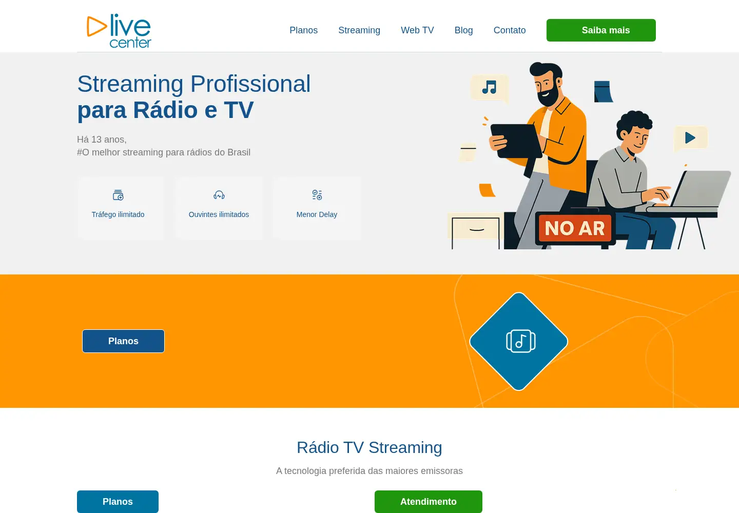 Captured homepage of livecenter.host in the current scan