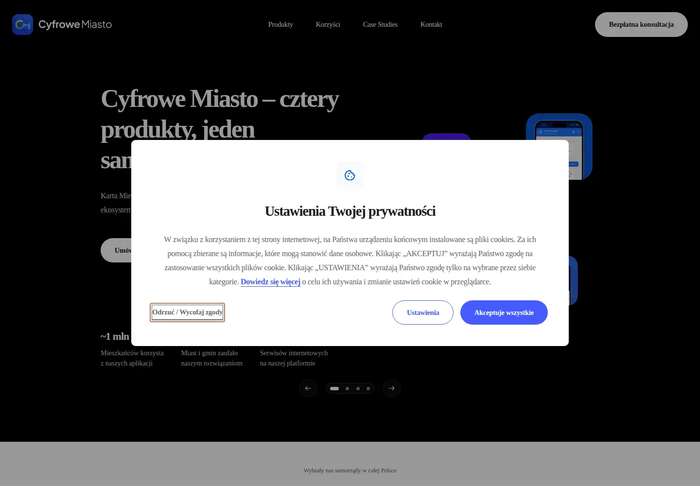 Screenshot of cyfrowe-miasto.pl