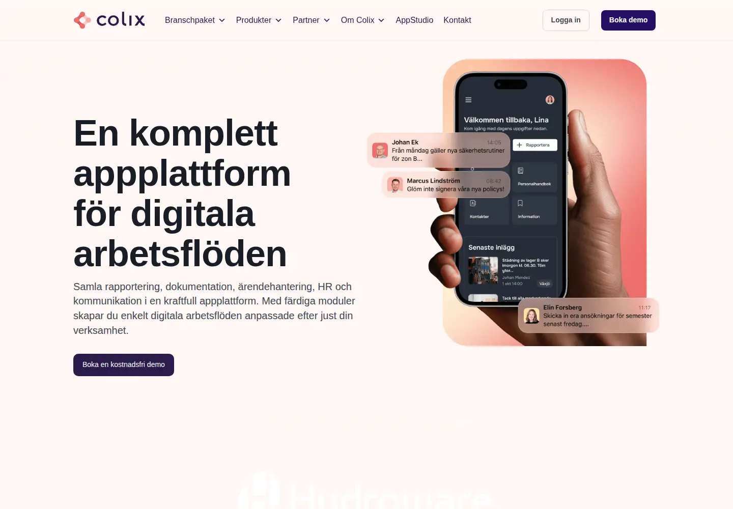 Screenshot of colix.se
