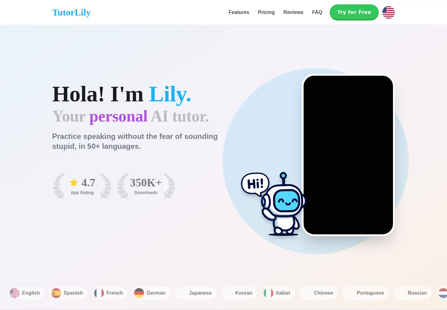 Captured homepage of tutorlily.com in the current scan