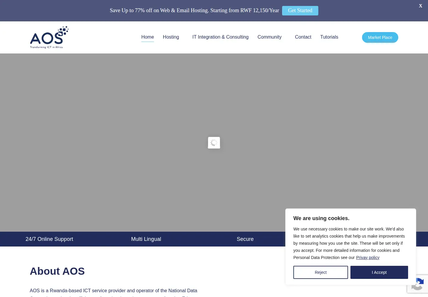 Screenshot of aos.rw
