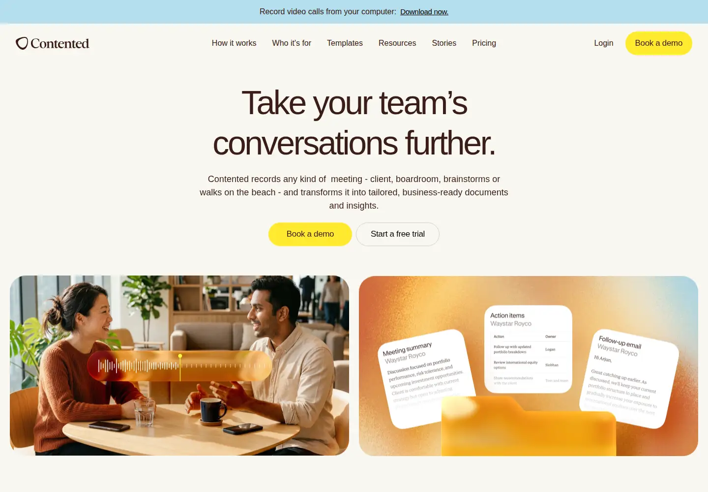 Captured homepage of contentedai.com in the current scan