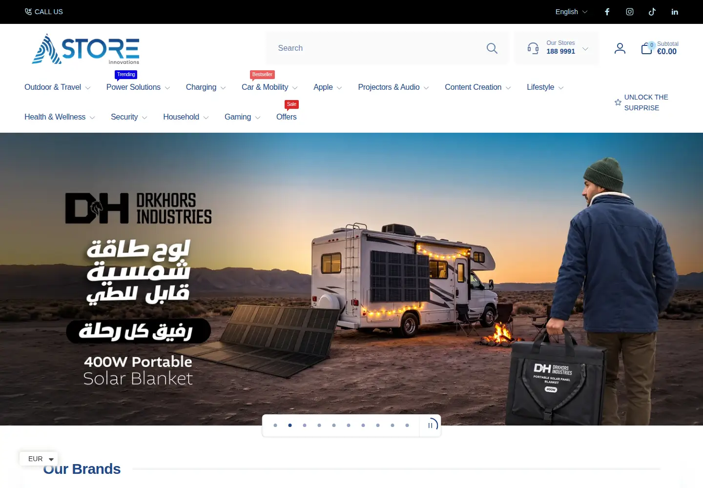 Captured homepage of astorekw.com in the current scan