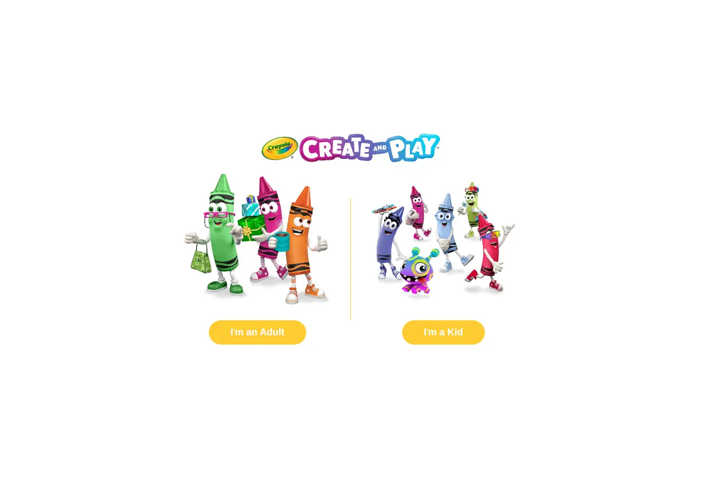 Screenshot of crayolacreateandplay.com