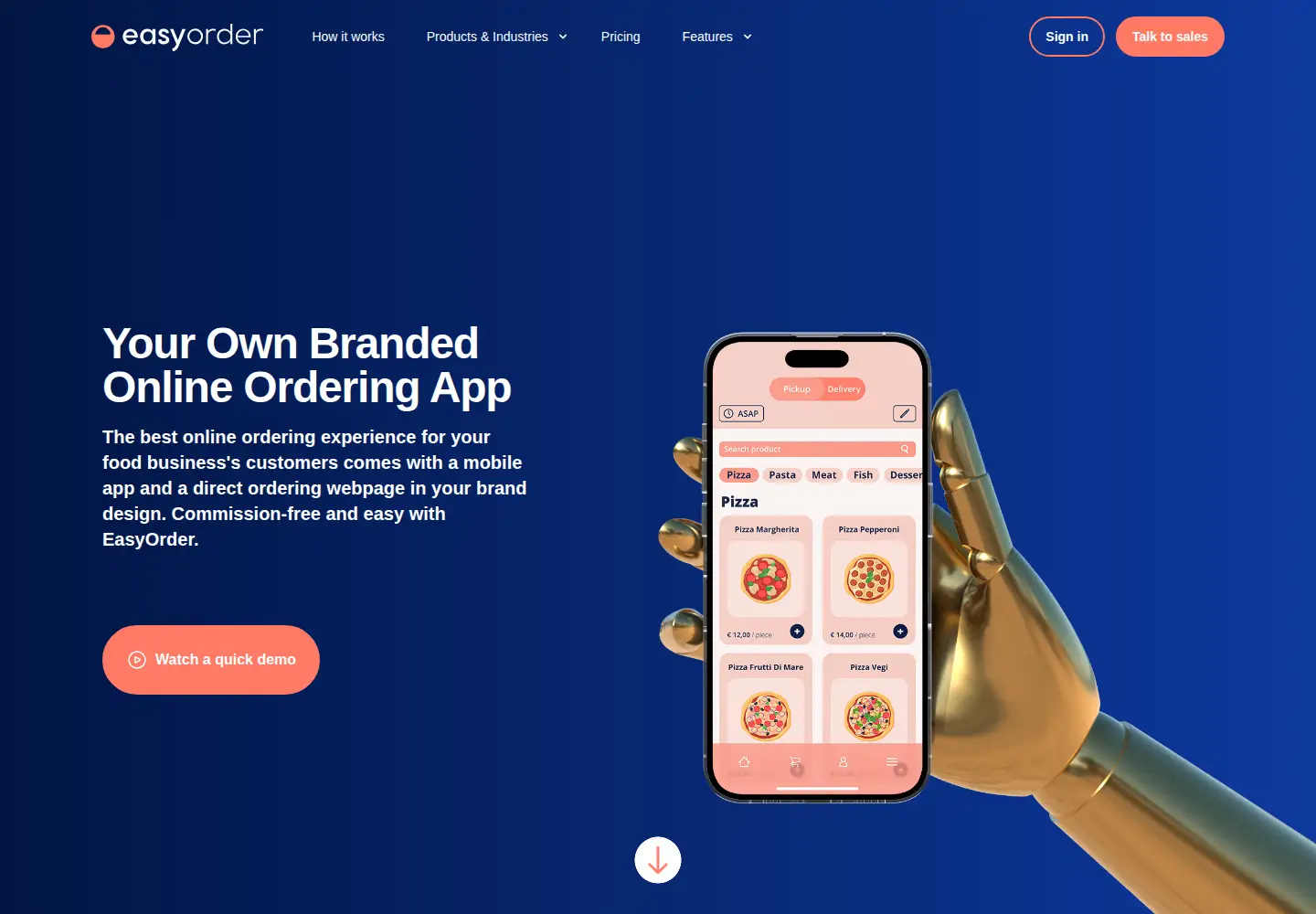 Screenshot of easyorderapp.com