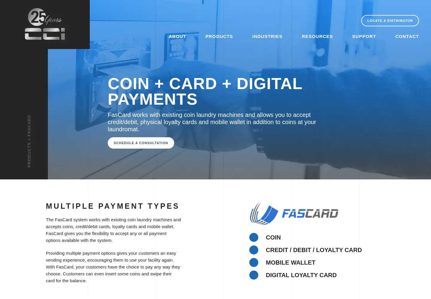 Captured homepage of fascard.com in the current scan