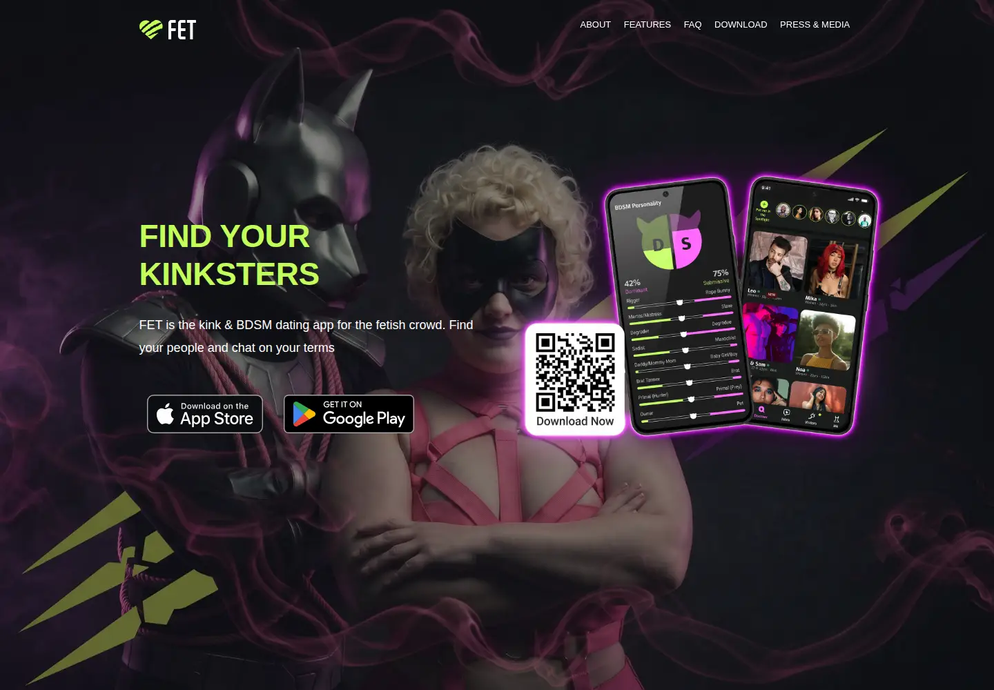 Captured homepage of fet-app.com in the current scan