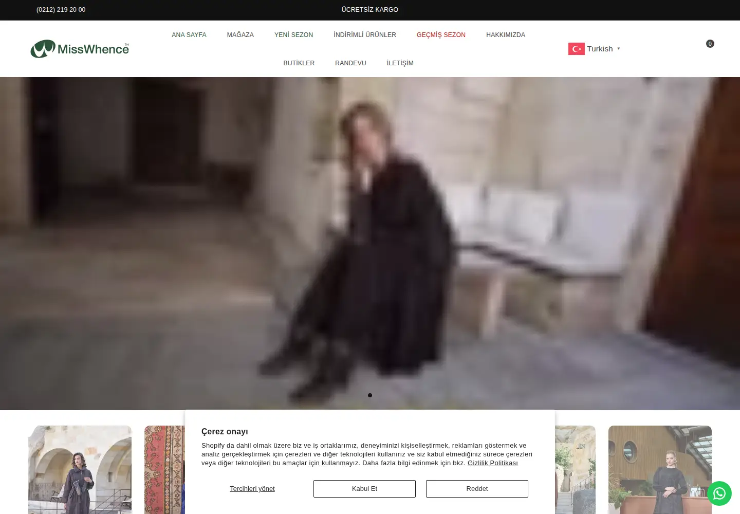 Captured homepage of misswhence.com in the current scan