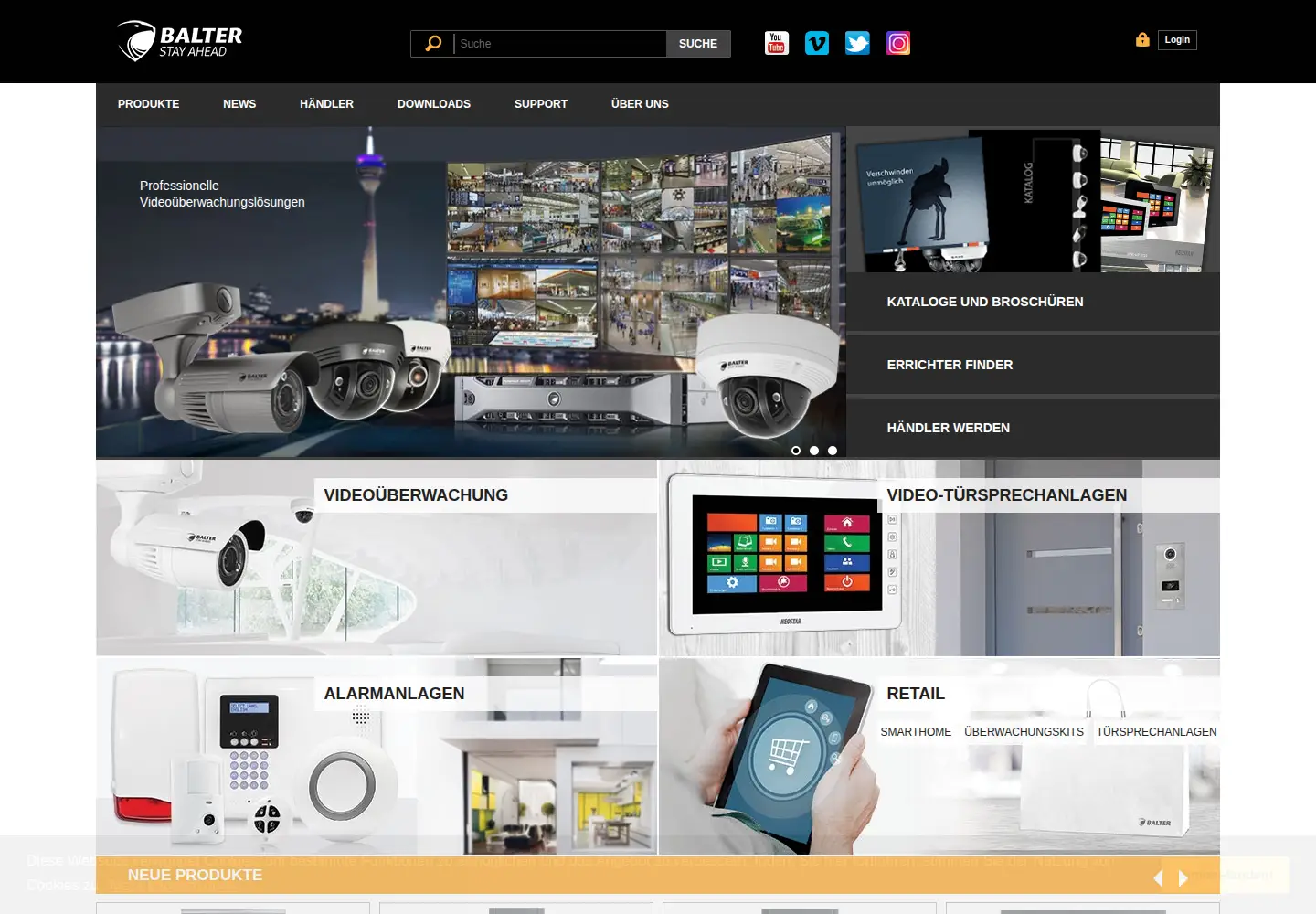 Captured homepage of balter.de in the current scan