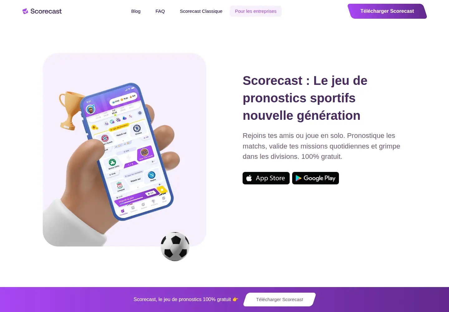 Screenshot of scorecast.fr