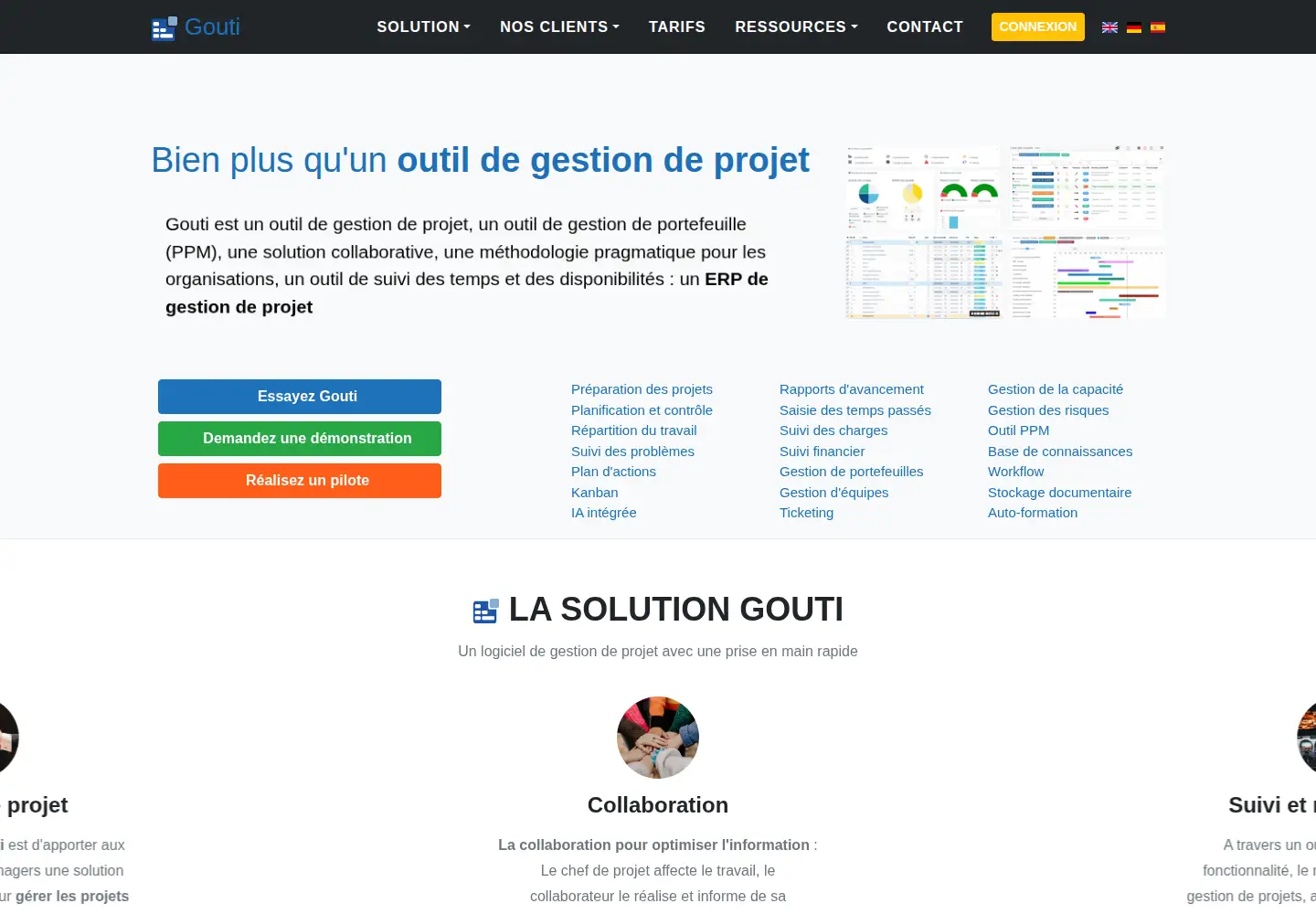 Screenshot of gouti.net