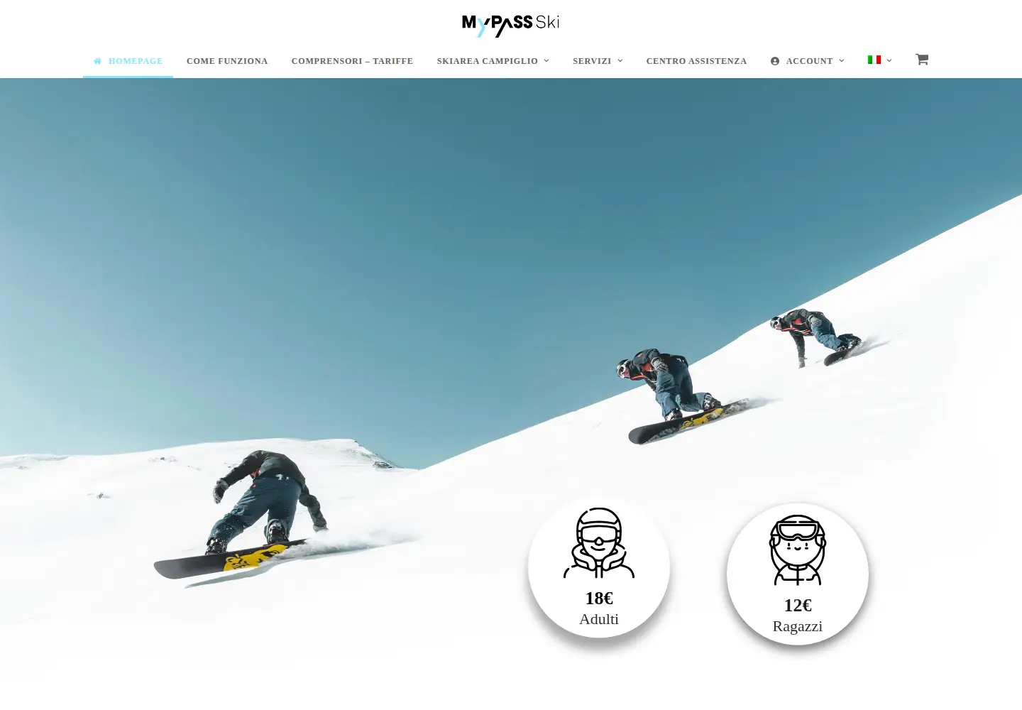 Screenshot of mypass.ski