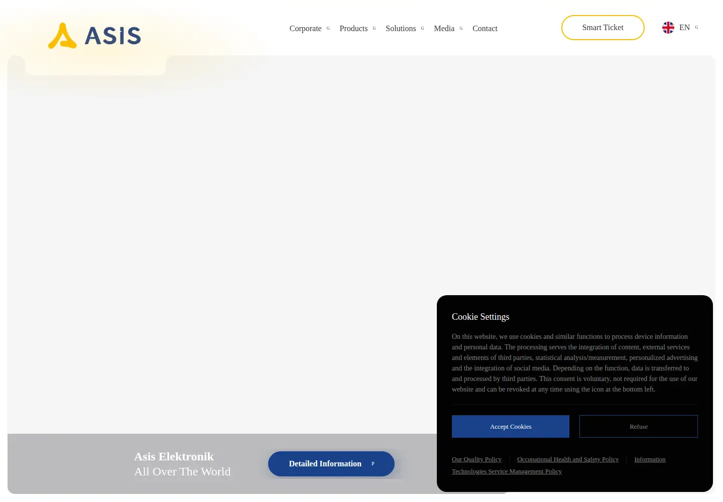 Captured homepage of asiselektronik.com.tr in the current scan