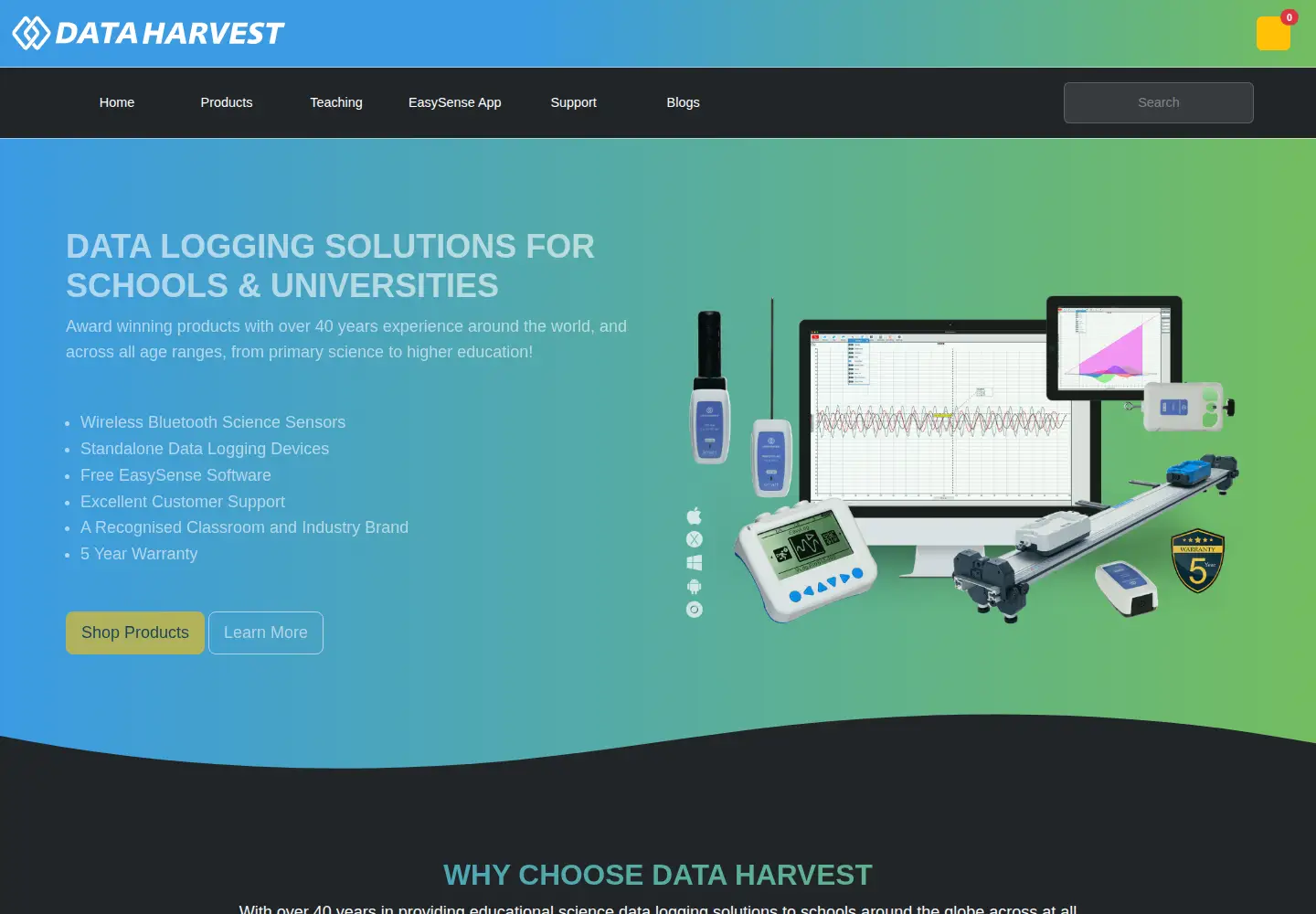 Captured homepage of data-harvest.co.uk in the current scan
