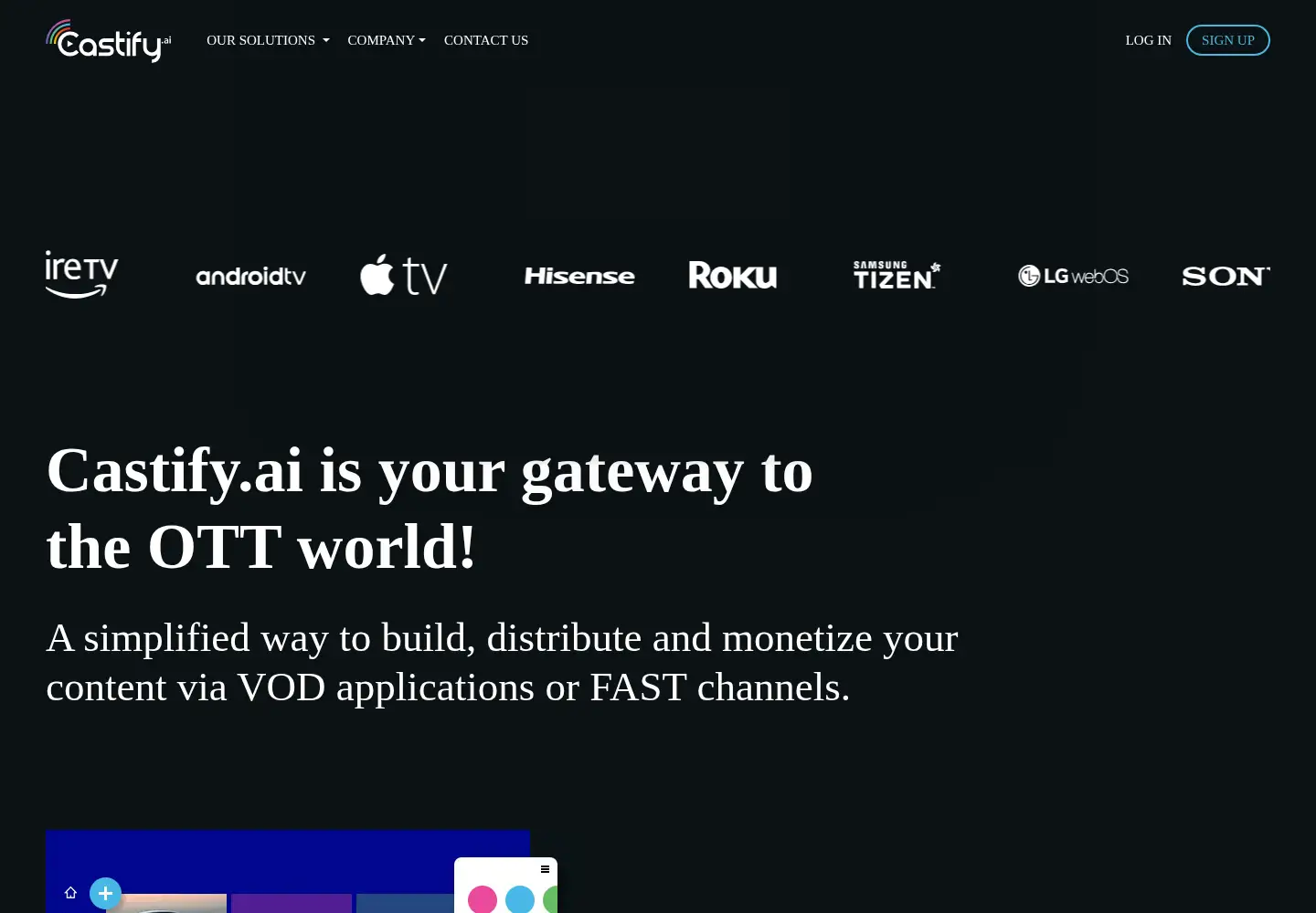 Captured homepage of castify.ai in the current scan