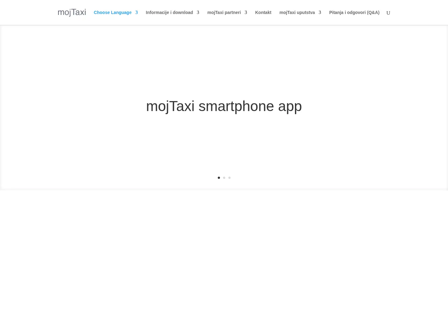 Screenshot of mojtaxi.ba