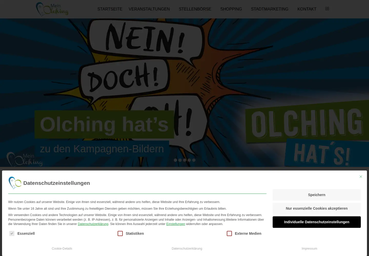 Screenshot of meinolching.bayern