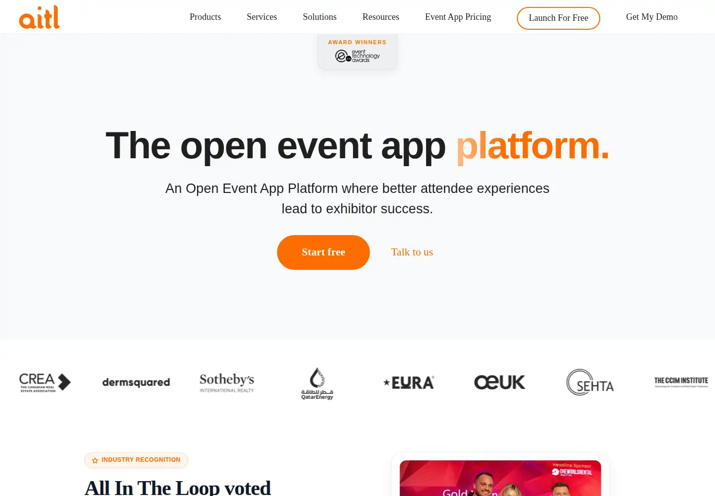 Captured homepage of allintheloop.com in the current scan