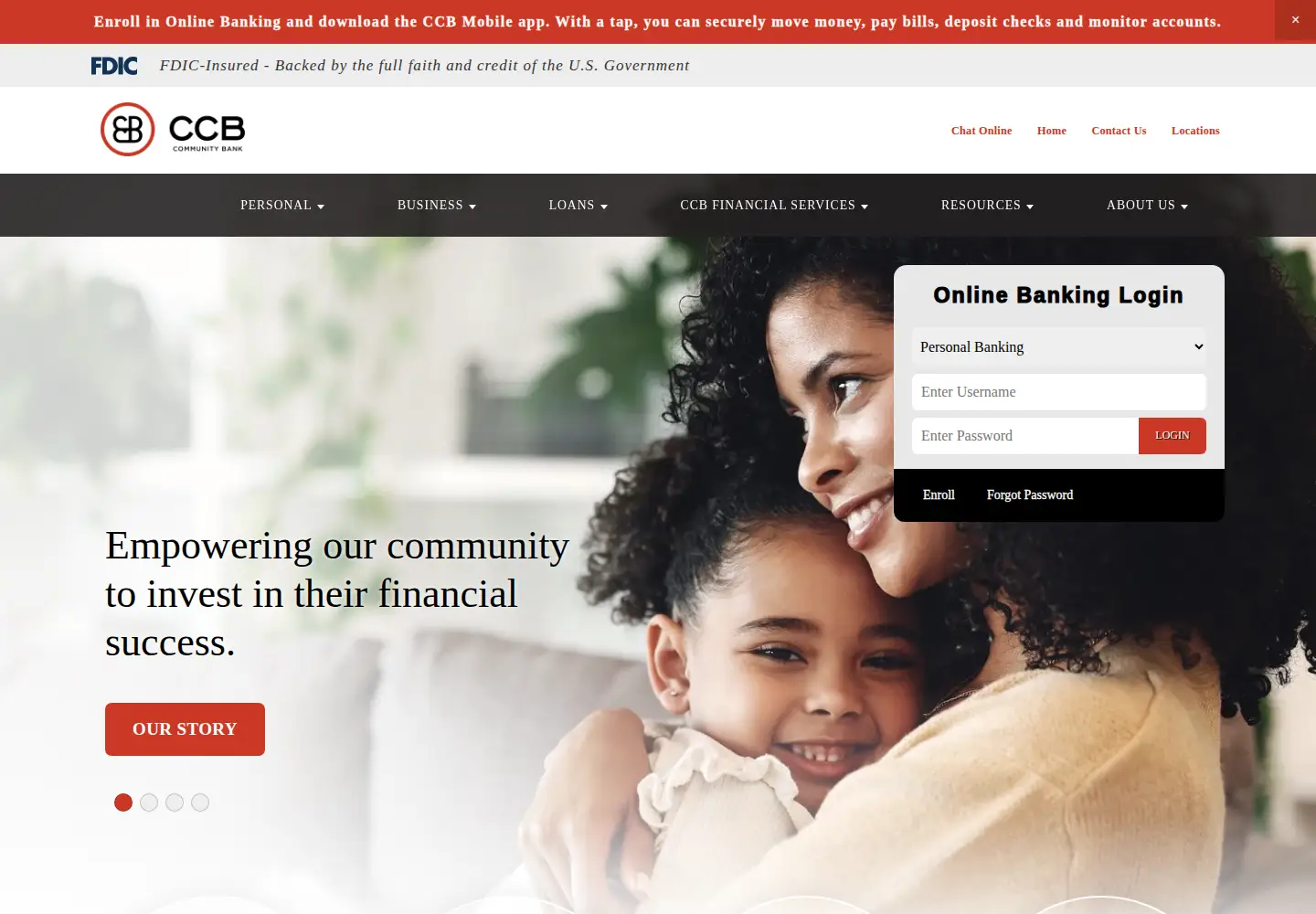 Screenshot of bankccb.com
