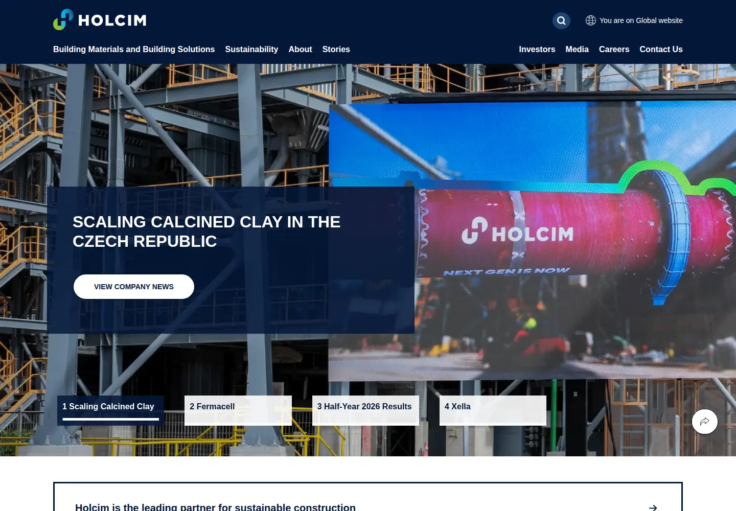 Screenshot of holcim.com