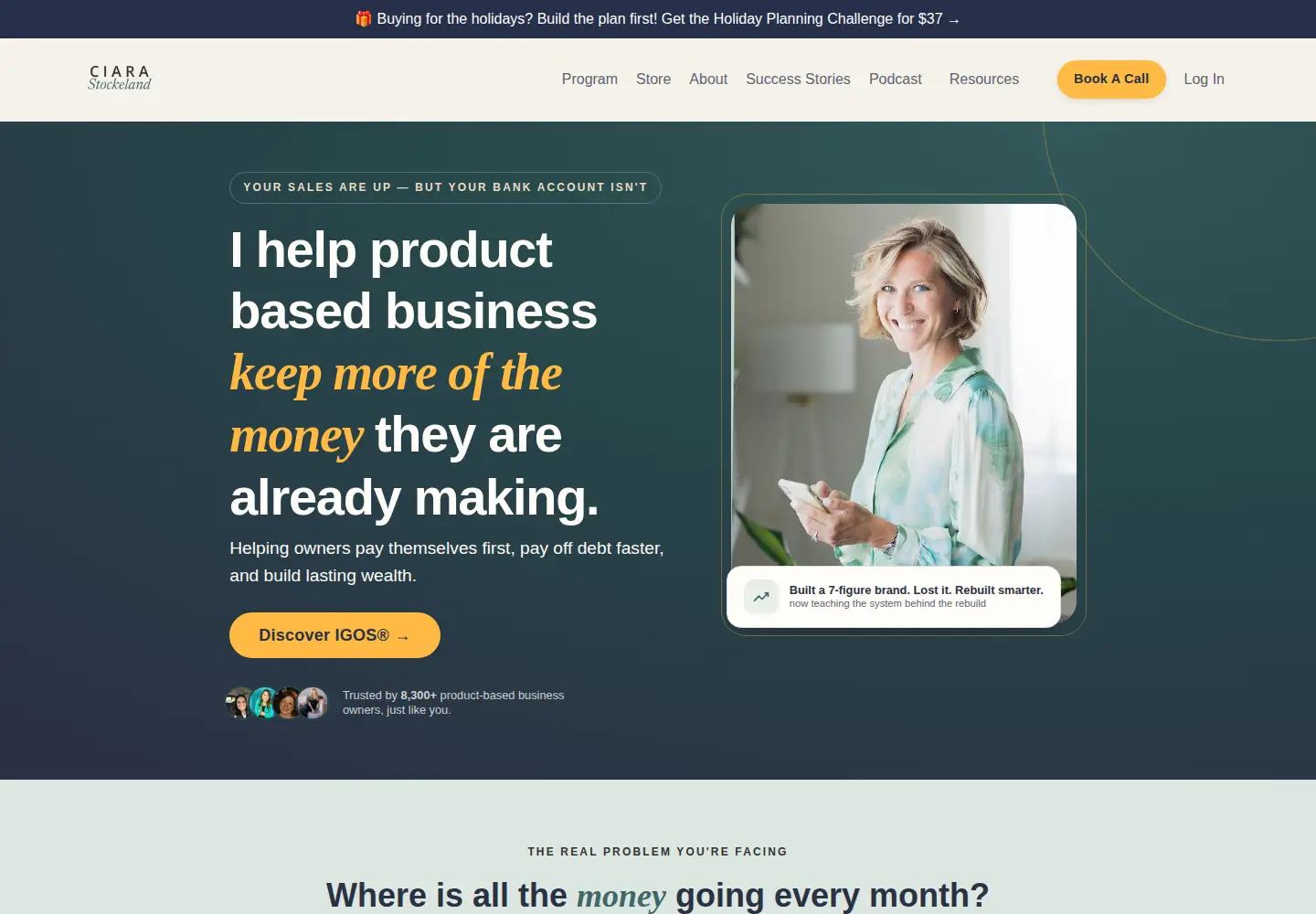 Screenshot of ciarastockeland.com
