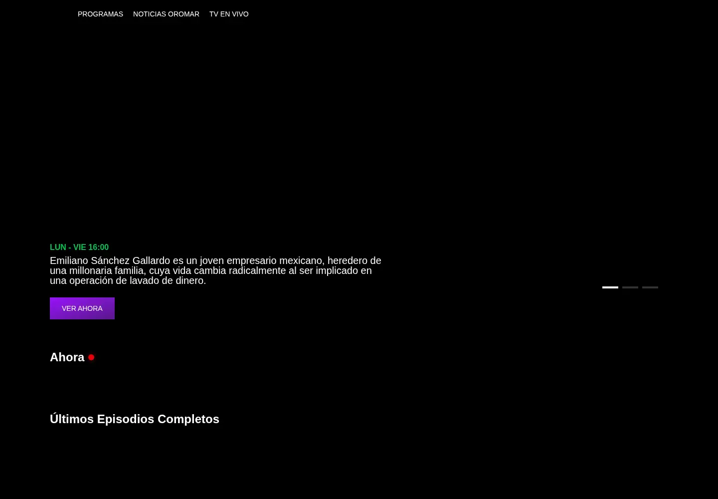 Captured homepage of oromartv.com in the current scan