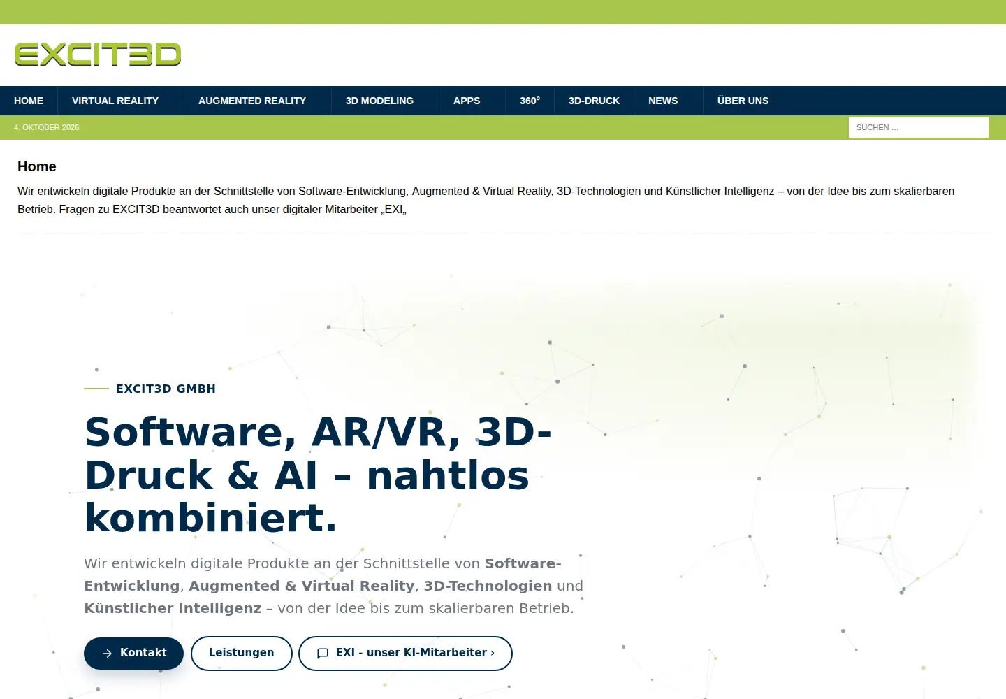 Screenshot of excit3d.de
